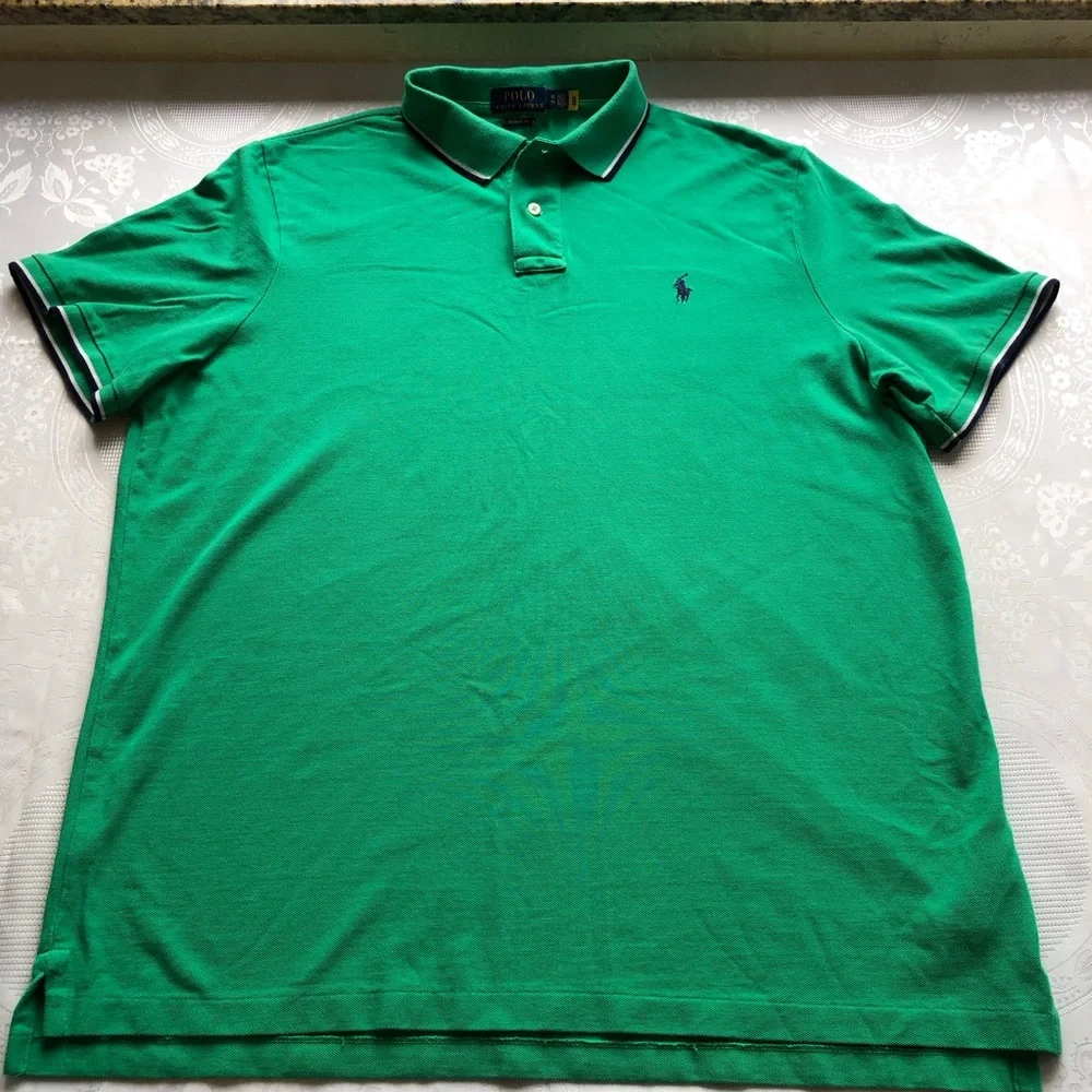 Polo Ralph Lauren Kelly Green Polo Shirt Men’s Size XL Classic-Fit Golf Casual